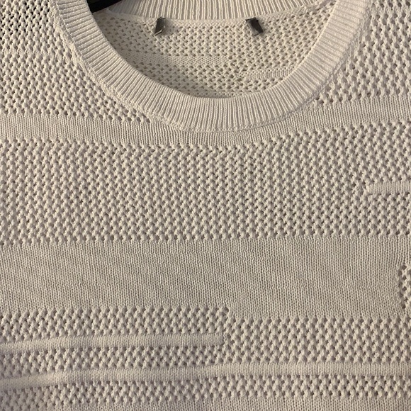 Vince white cotton mesh sweater! NWOT!! - Picture 7 of 8